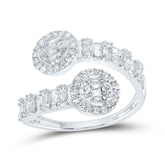 3/4CTW-DIA NK ROUND SHAPE CUFF RING